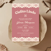 Cielito Lindo Papel Picado Roze Meisje Baby shower Kaart