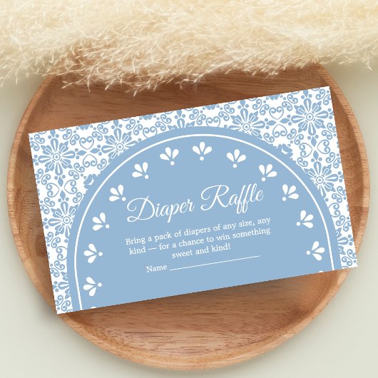 Cielito Lindo Papel Picado Shower Diaper Raffle Informatiekaartje