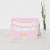 Cielito Lindo Pink Baby Gefeliciteerd Kaart (Voorkant)
