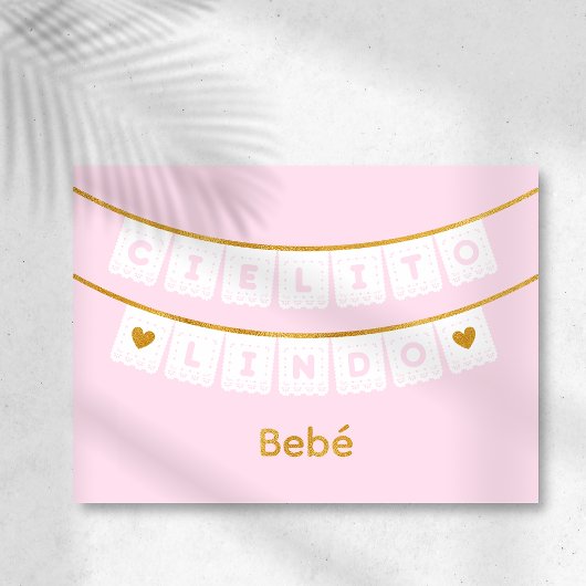 Cielito Lindo Pink Baby Gefeliciteerd Kaart