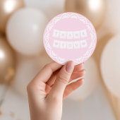 Cielito Lindo Pink Baby shower Bedankjes Labels