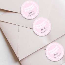 Cielito Lindo Pink Baby shower Ronde Sticker