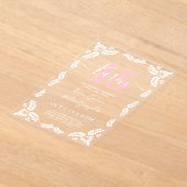 Cielito Lindo Quinceanera Acryl Uitnodigingen (Laagn)