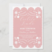 Cielito Lindo Roze Baby shower Uitnodiging (Voorkant)