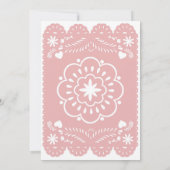 Cielito Lindo Roze Baby shower Uitnodiging (Achterkant)