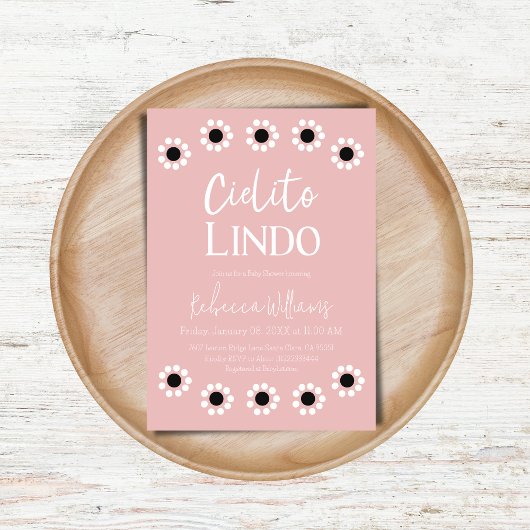 Cielito Lindo Roze Barro Senorita Meisje Baby show Kaart