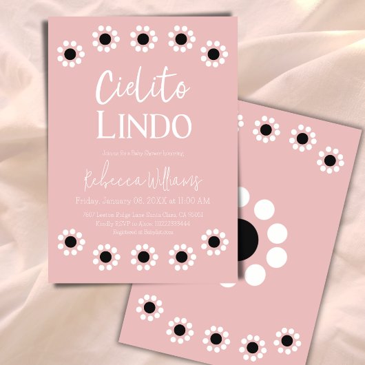 Cielito Lindo Roze Barro Senorita Meisje Baby show Kaart