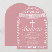 Cielito Lindo Roze Bautizo Boog Kaart (Voorkant / Achterkant)