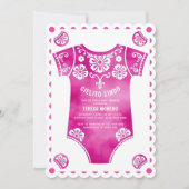 Cielito Lindo roze bodysuit meisje baby shower Kaart (Voorkant)