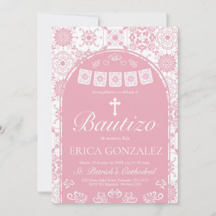 Cielito Lindo Roze Roze Bautizo Talavera Kaart