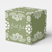 Cielito lindo sage groen baby shower gunsten bedankdoosjes (Achterkant)