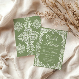 Cielito Lindo Sage groen Baby shower Kaart