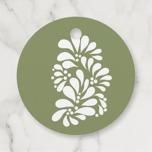 Cielito lindo sage groen Mexicaans baby shower Bedankjes Labels (Achterkant)