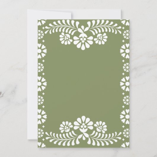 Cielito lindo sage groen Mexicaans baby shower Kaart (Achterkant)