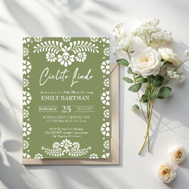 Cielito lindo sage groen Mexicaans baby shower Kaart