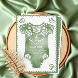 Cielito Lindo sage groene bodysuit baby shower Kaart