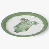 Cielito Lindo sage groene bodysuit baby shower Papieren Bordje (Gekanteld)