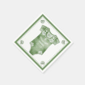 Cielito Lindo sage groene bodysuit baby shower Servet (Hoek)