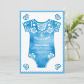 Cielito Lindo schattig blauw bodysuit boy baby sho Kaart (Staand voorkant)