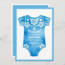 Cielito Lindo schattig blauw bodysuit boy baby sho