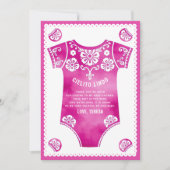 Cielito Lindo schattig roze bodysuit meisje baby s Bedankkaart (Voorkant)