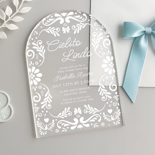 Cielito Lindo Schattige Baby shower Acryl Uitnodigingen