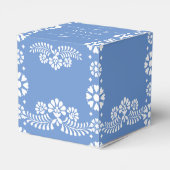 Cielito lindo stoffig blauw baby shower gunsten bedankdoosjes (Achterkant)