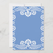 Cielito lindo stoffig blauw Mexicaans baby shower Kaart (Achterkant)