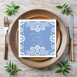 Cielito lindo stoffig blauw Mexicaans baby shower Servet