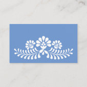 Cielito lindo stoffig blauw Mexicaans boek aanvrag Informatiekaartje (Achterkant)