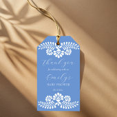 Cielito lindo stoffig blauwe Mexicaanse babyshower Cadeaulabel