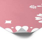 Cielito lindo stoffig roze baby shower welkomstbor poster (Hoek)