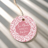 Cielito lindo stoffig roze Mexicaans baby shower Bedankjes Labels