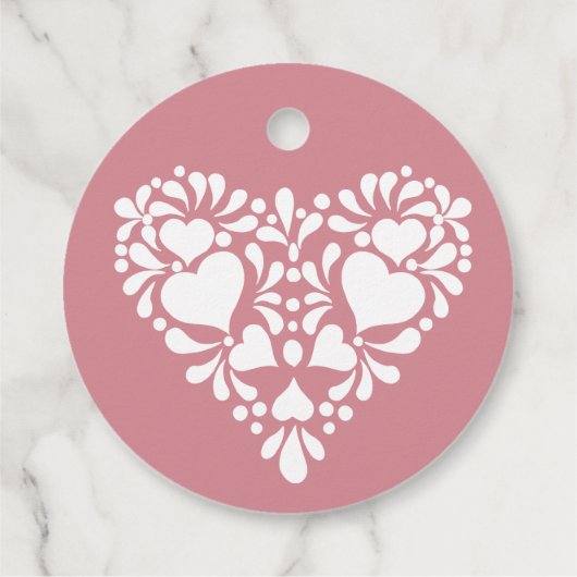 Cielito lindo stoffig roze Mexicaans baby shower Bedankjes Labels (Achterkant)
