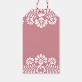Cielito lindo stoffig roze Mexicaans baby shower Cadeaulabel (Achterkant)