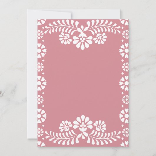 Cielito lindo stoffig roze Mexicaans baby shower Kaart (Achterkant)