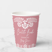 Cielito lindo stoffig roze Mexicaans baby shower Papieren Bekers (Voorkant)
