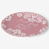 Cielito lindo stoffig roze Mexicaans baby shower Papieren Bordje (Gekanteld)