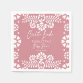 Cielito lindo stoffig roze Mexicaans baby shower Servet (Voorkant)