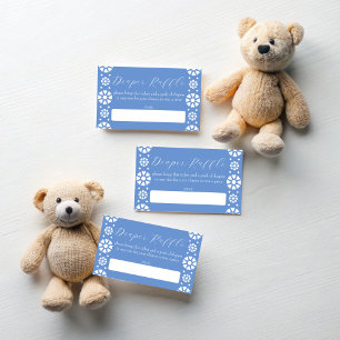 Cielito lindo stoffige blauwe Mexicaanse luierverl Informatiekaartje