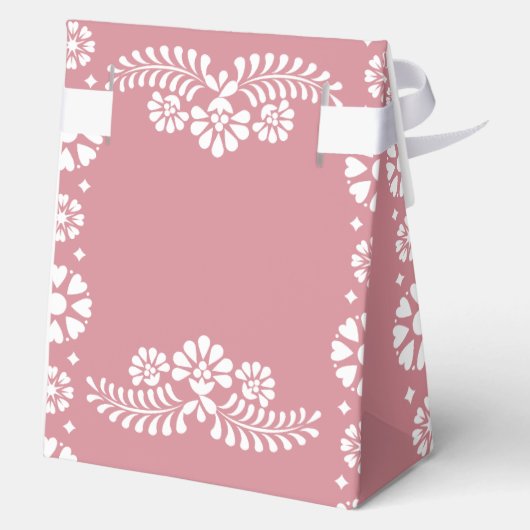 Cielito lindo stoffige roze baby shower gunsten bedankdoosjes (Achterkant)