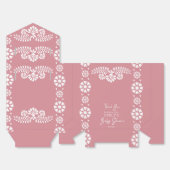 Cielito lindo stoffige roze baby shower gunsten bedankdoosjes (Ongevouwen)