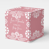 Cielito lindo stoffige roze baby shower gunsten bedankdoosjes (Voorkant Zijde)