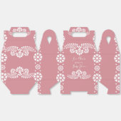 Cielito lindo stoffige roze baby shower gunsten bedankdoosjes (Ongevouwen)