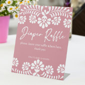 Cielito lindo stoffige roze baby showers luierverl reclamebord met voetstuk