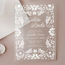 Cielito Lindo Talavera Baby shower Acryl Uitnodigingen