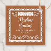 Cielito Lindo Talavera Baby shower Bedankjes Labels (Achterkant)