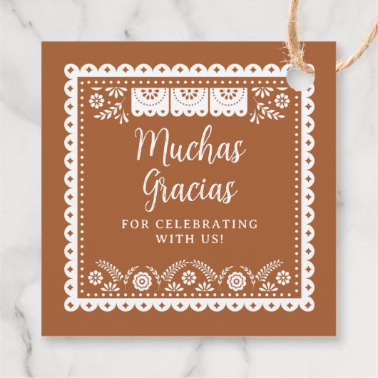 Cielito Lindo Talavera Baby shower Bedankjes Labels (Achterkant)