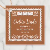 Cielito Lindo Talavera Baby shower Bedankjes Labels (Voorkant)