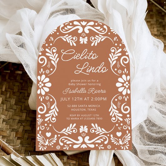 Cielito Lindo Talavera Baby shower Kaart